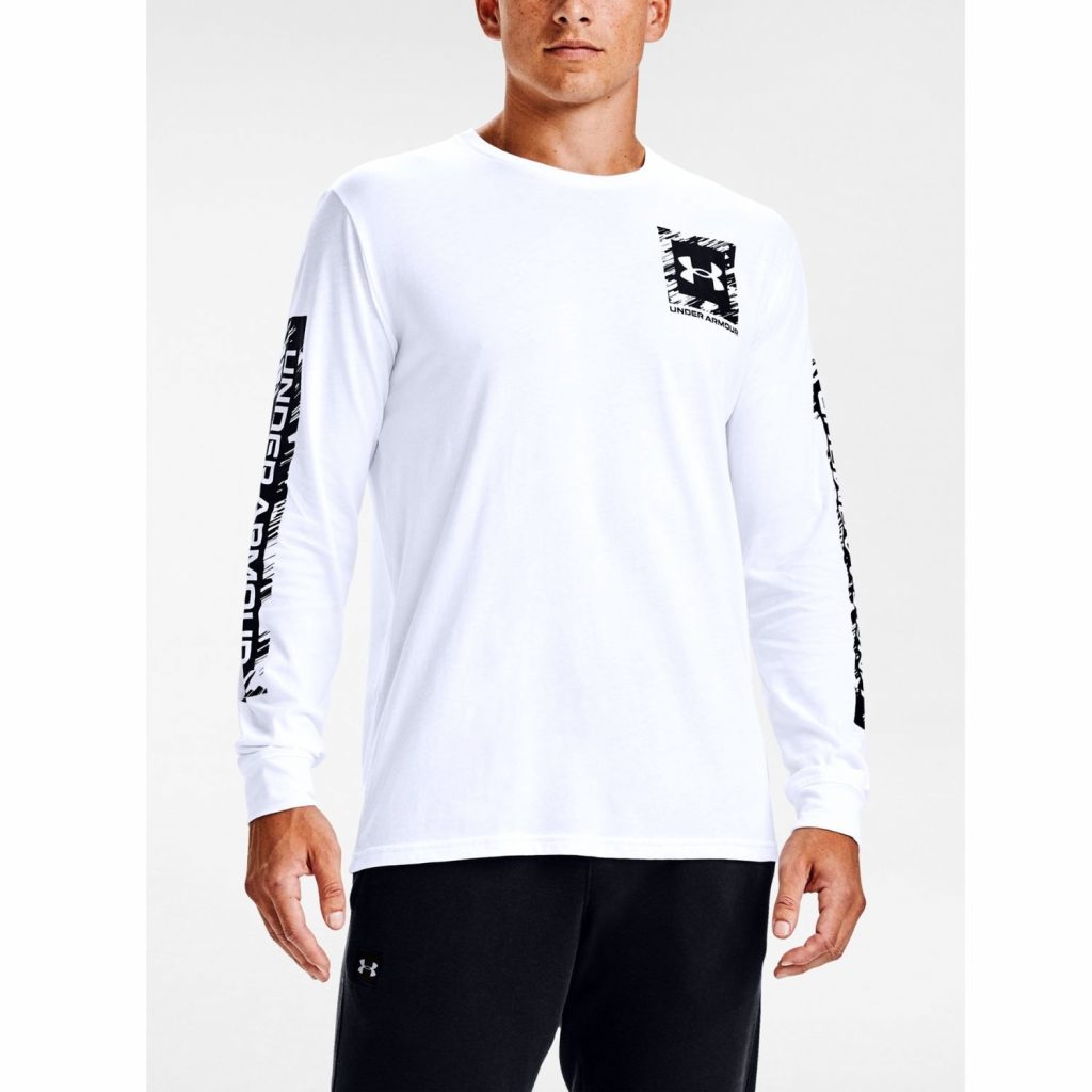 Polo UNDER ARMOR Box Logo Sketch LS White