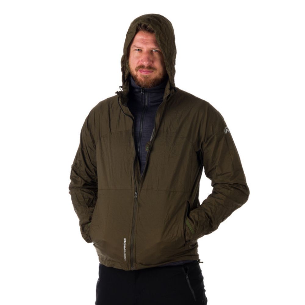 Férfi vízálló, összehajtható outdoor dzseki NORTHFINDER Northkit sötétzöld