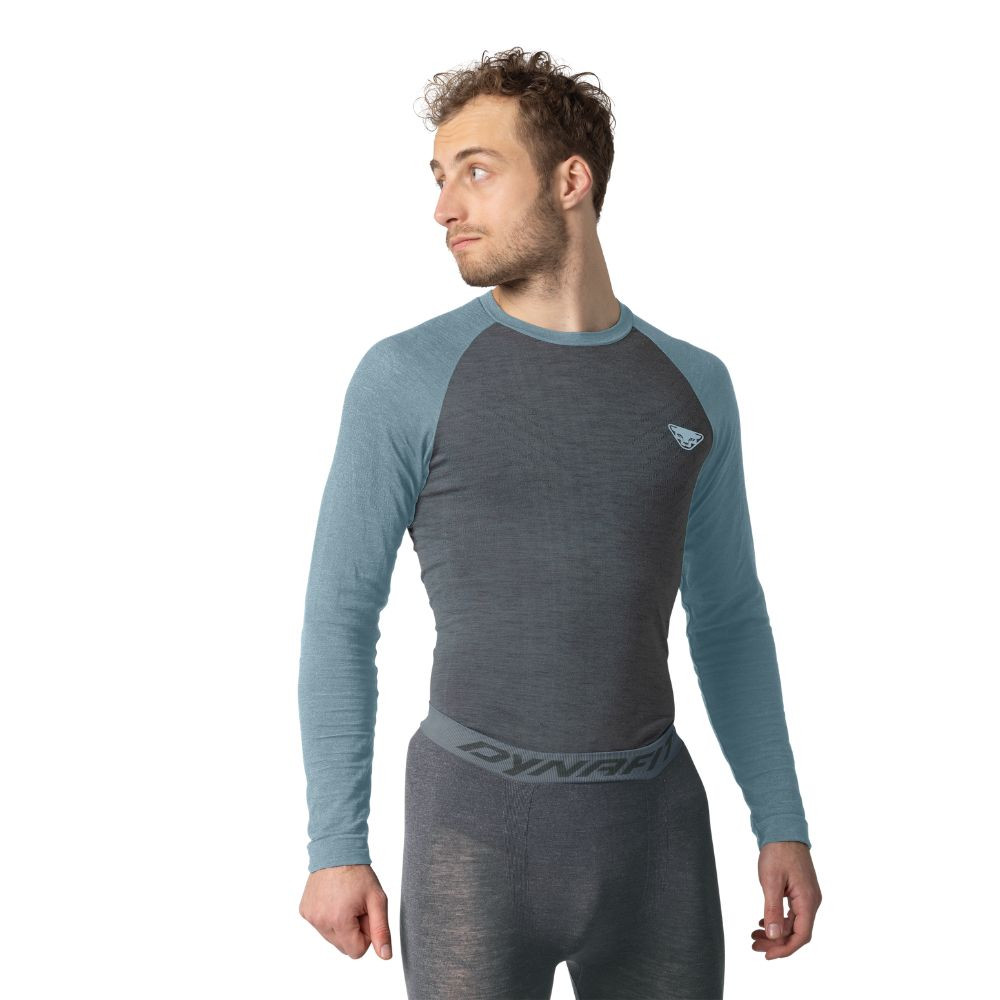 Férfi hosszú ujjú merinó aláöltözet felső DYNAFIT Tour Light Merino Long Sleeve Shirt M Smoke Blue
