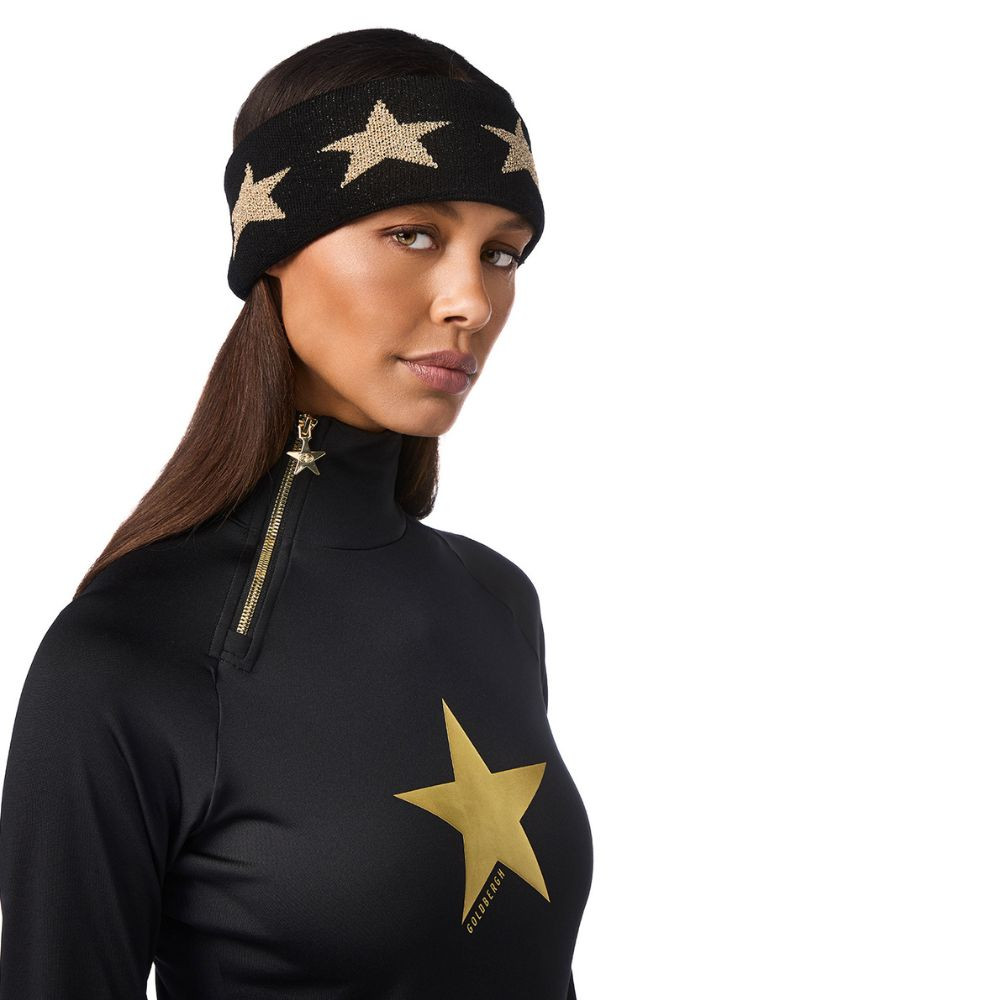 Luxus fejpánt GOLDBERGH Cosmic Headband Black/Gold