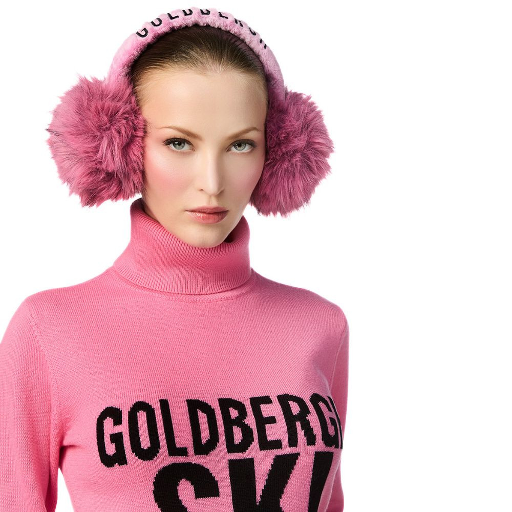 Luxus fülvédő GOLDBERGH Fluffy Earwarmers Pink Cosmos