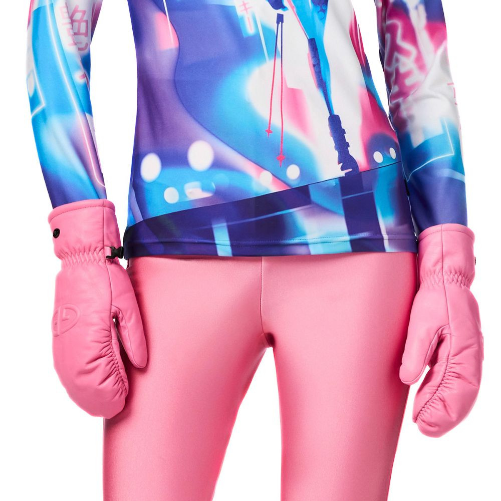 Luxus bőr egyujjas síkesztyű GOLDBERGH Hilja Mittens Pink Cosmos
